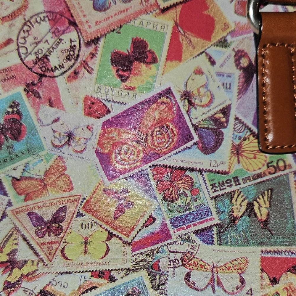Unique Fossil Multicolor Butterfly Crossbody Bag - Picture 3 of 13